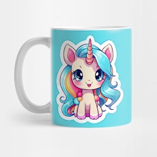 cute Kawaii Unicorn sticker Mug